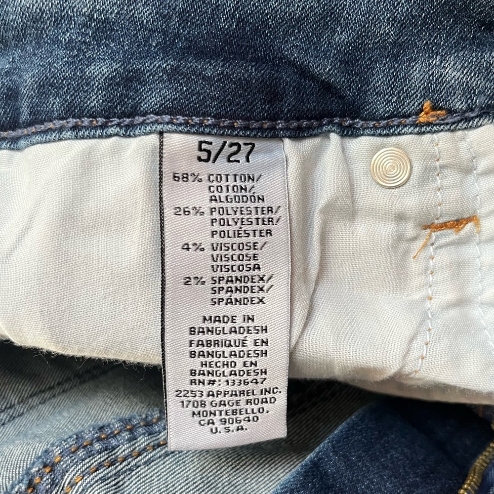 RE GENERATION- CONSCIOUS Medium wash skinny jeans size 5/27 - Picture 4 of 5